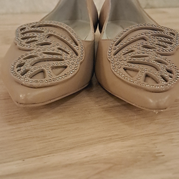 Sophia Webster Butterfly Studded Bibi Ballet Flats Tan Size 39.5 - Picture 4 of 9